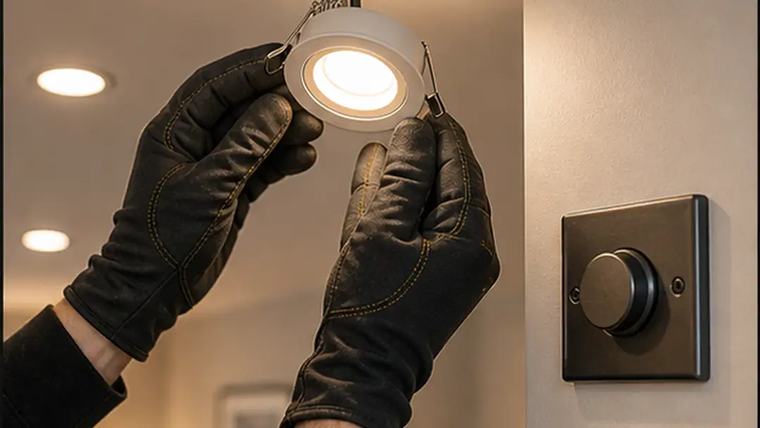 Illustrative indoor lighting installation work in Montrose